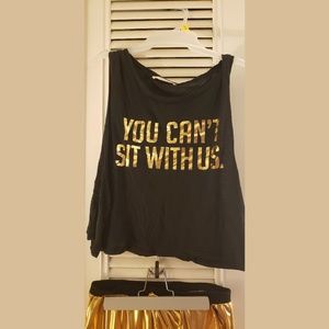 You can't sit with us printed shirt
